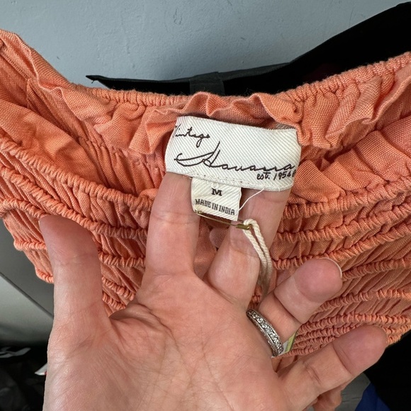 Vintage Havana Front Button Dress Peach M - Picture 9 of 9